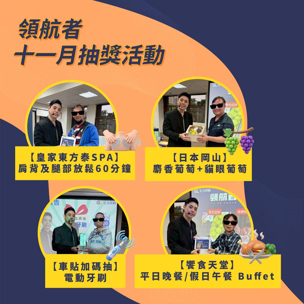 領航者月會抽獎活動