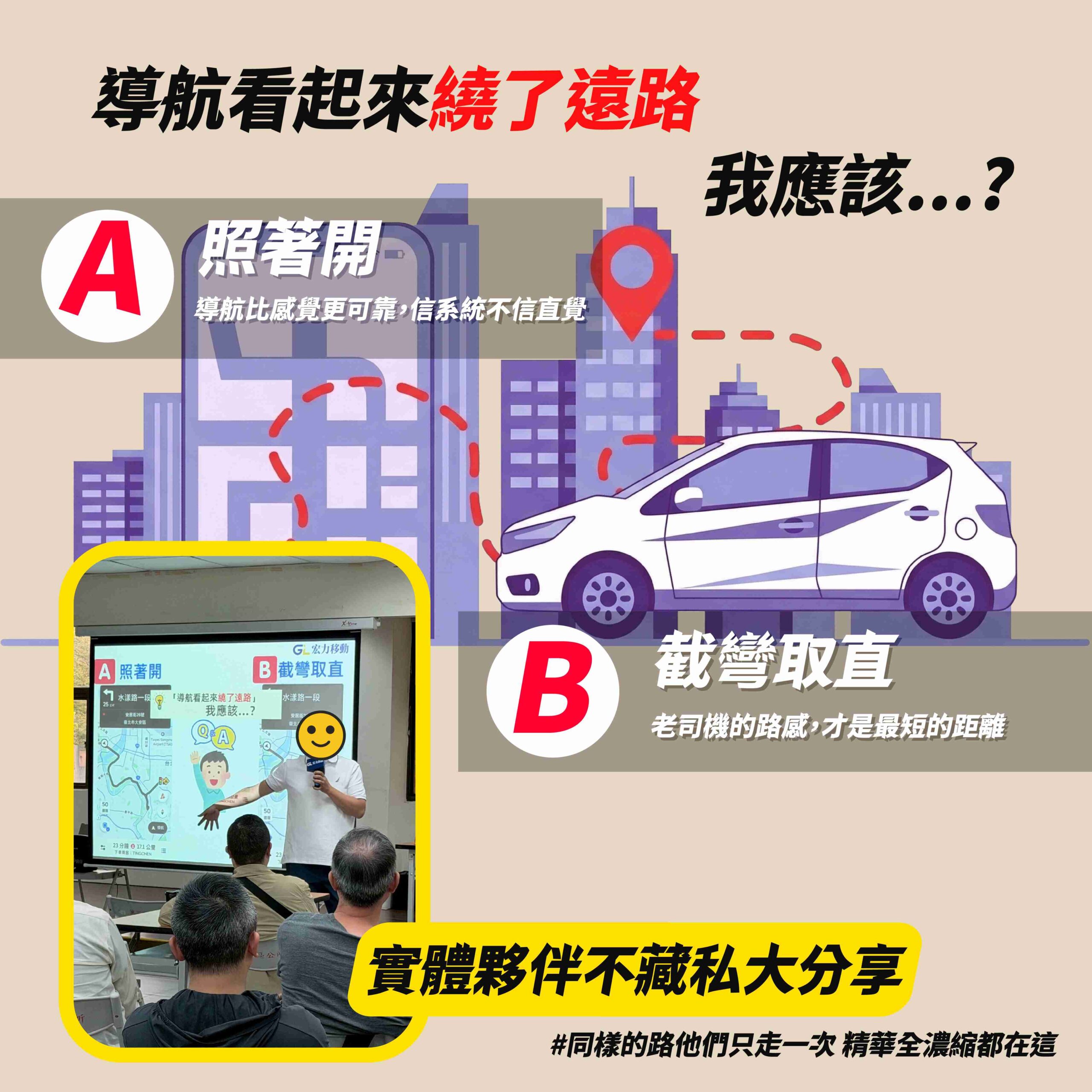 該照著導航還是截彎取直